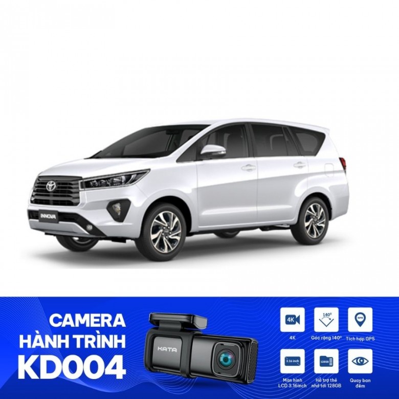 Lắp Camera Hành Trình KD004 Cho Toyota Innova